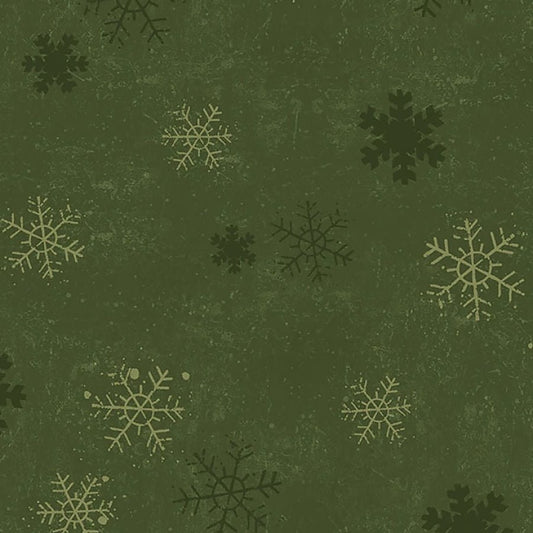 Christmas Tails Snowflakes Forest - Clothworks from Fort Worth Fabric Studio