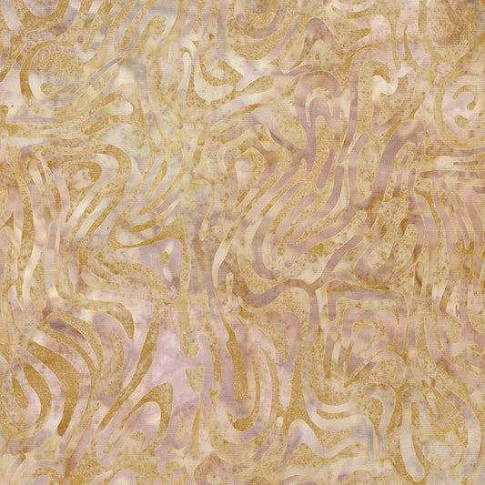 Cinnamon Twist Batiks Floating Lines Golden Yellow - Wilmington Prints from Fort Worth Fabric Studio