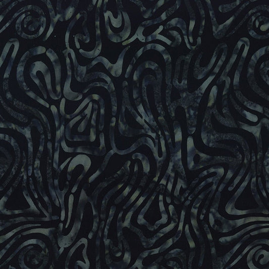 Cinnamon Twist Batiks Floating Lines Midnight Blue - Wilmington Prints from Fort Worth Fabric Studio