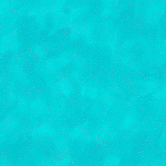 Clothworks Laurel Burch Basic Dot Aqua Silver Metallic 1 Yard Cut - Clothworks from Fort Worth Fabric Studio