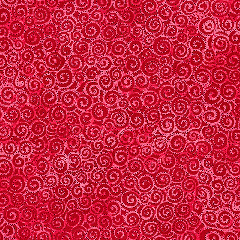 Clothworks Laurel Burch Basic Swirl Dark Coral 1 Yard Cut - Clothworks from Fort Worth Fabric Studio