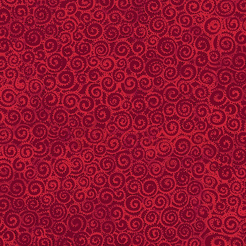 Clothworks Laurel Burch Basic Swirl Light Red 1 Yard Cut - Clothworks from Fort Worth Fabric Studio
