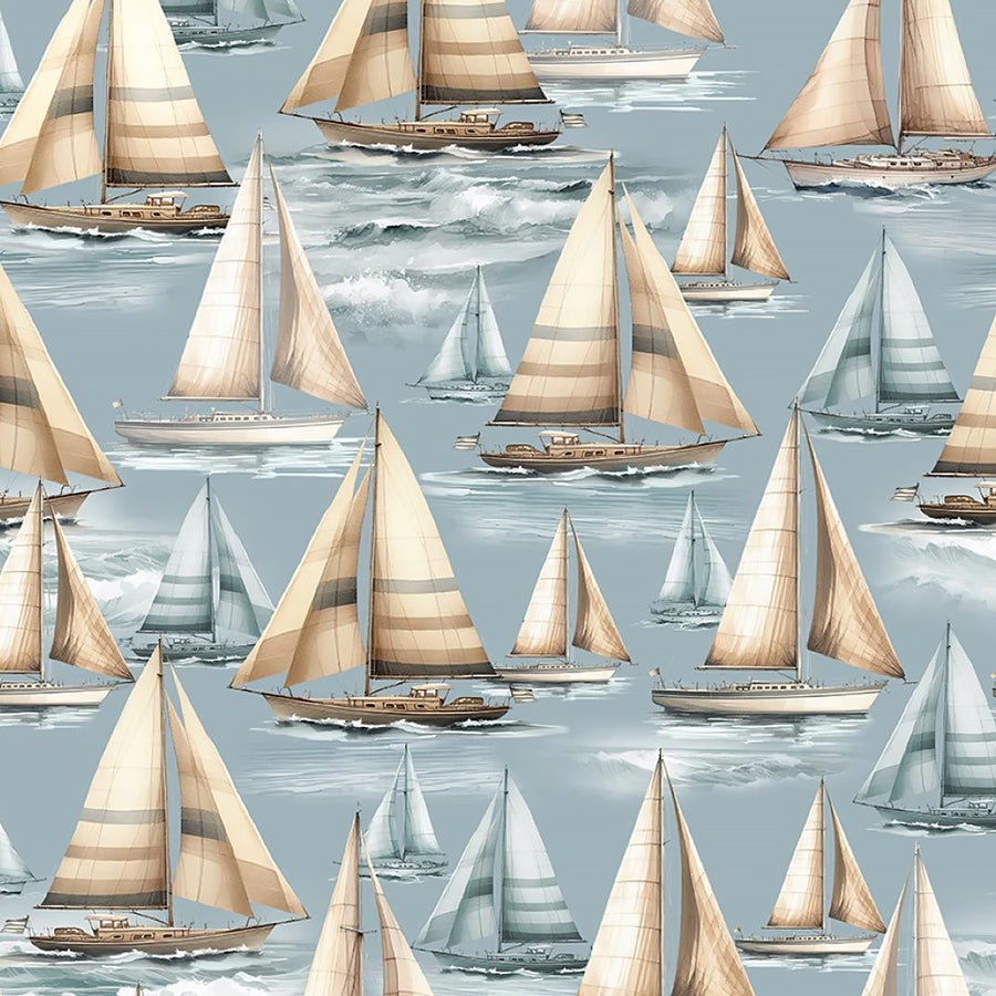 Coastal Escape Set Sail Ocean - Benartex from Fort Worth Fabric Studio
