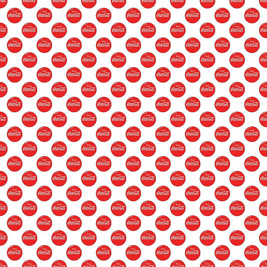Coca - Cola Christmas Dot White/Red - Northcott from Fort Worth Fabric Studio