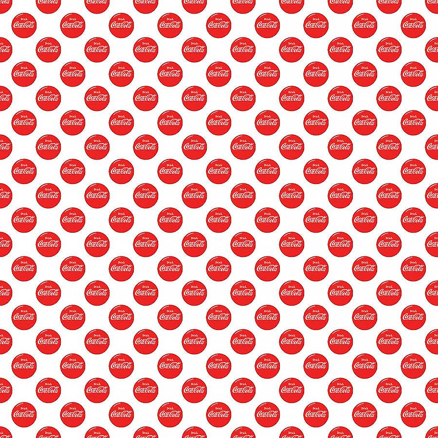 Coca-Cola Christmas Dot White/Red – Remnant 25″ × 44″