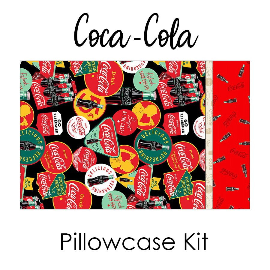 Coca - Cola Pillowcase Kit from Northcott - Northcott from Fort Worth Fabric Studio
