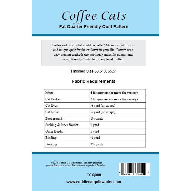 Coffee Cats Quilt Pattern by Cuddle Cat Quiltworks - Cuddle Cat Quiltworks from Fort Worth Fabric Studio