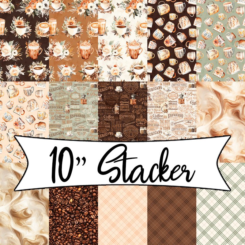 Coffee Time 10" Stacker - Riley Blake from Fort Worth Fabric Studio