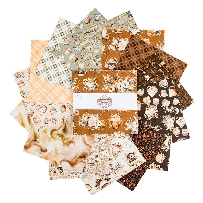 Coffee Time 10" Stacker - Riley Blake from Fort Worth Fabric Studio