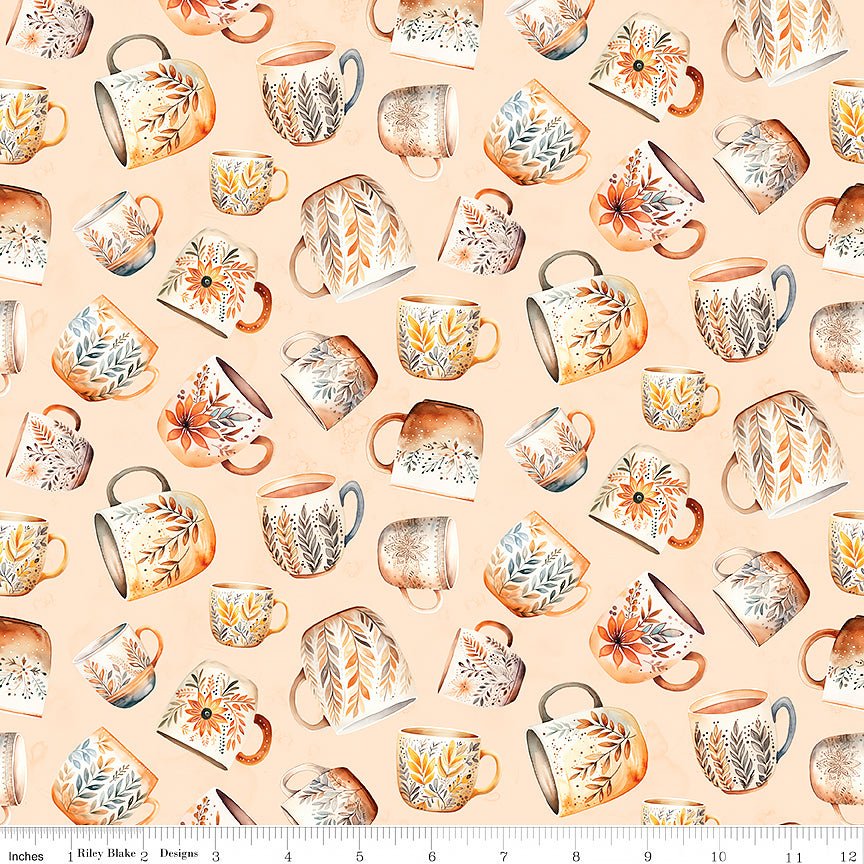 Coffee Time Coffee Mugs Shell – Remnant 31" × 44"