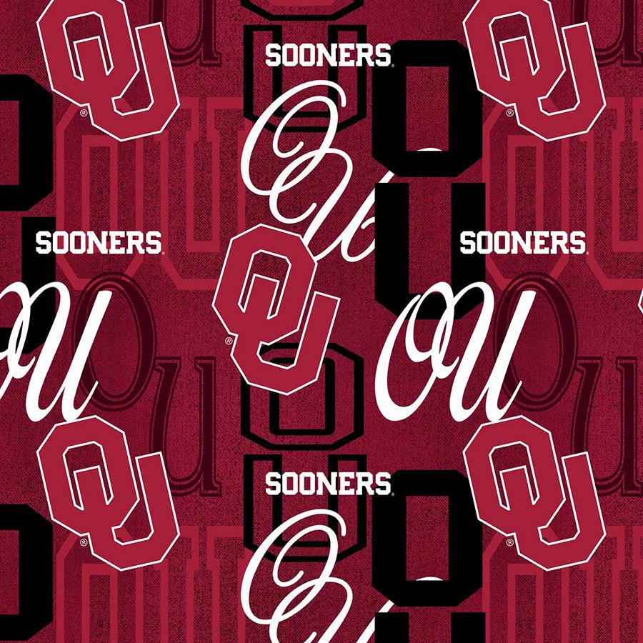 College Fabrics Oklahoma Letters – Remnant 14" × 44"