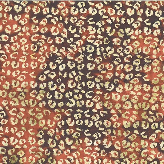 Congo Bay Batiks Cheetah Pecan - Hoffman from Fort Worth Fabric Studio