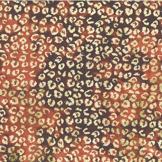 Congo Bay Batiks Cheetah Pecan – Remnant 35" × 44" - Hoffman from Fort Worth Fabric Studio