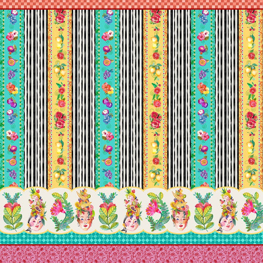 Copa Flora Border Rainbow - Moda from Fort Worth Fabric Studio