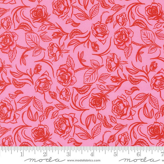 Copa Flora Roses Pink - Moda from Fort Worth Fabric Studio