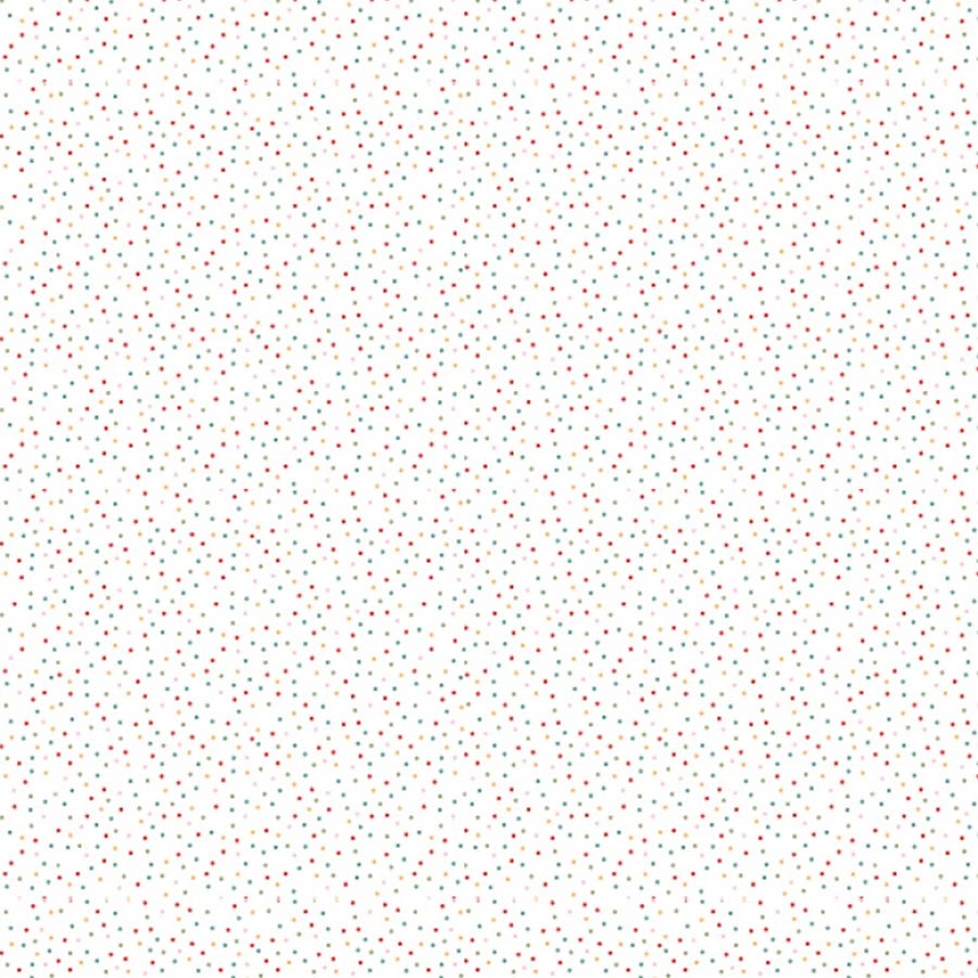 Country Confetti Marshmallow White – Remnant 15″ × 44″