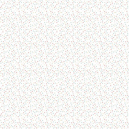 Country Confetti Marshmallow White – Remnant 15″ × 44″ - Poppie Cotton from Fort Worth Fabric Studio