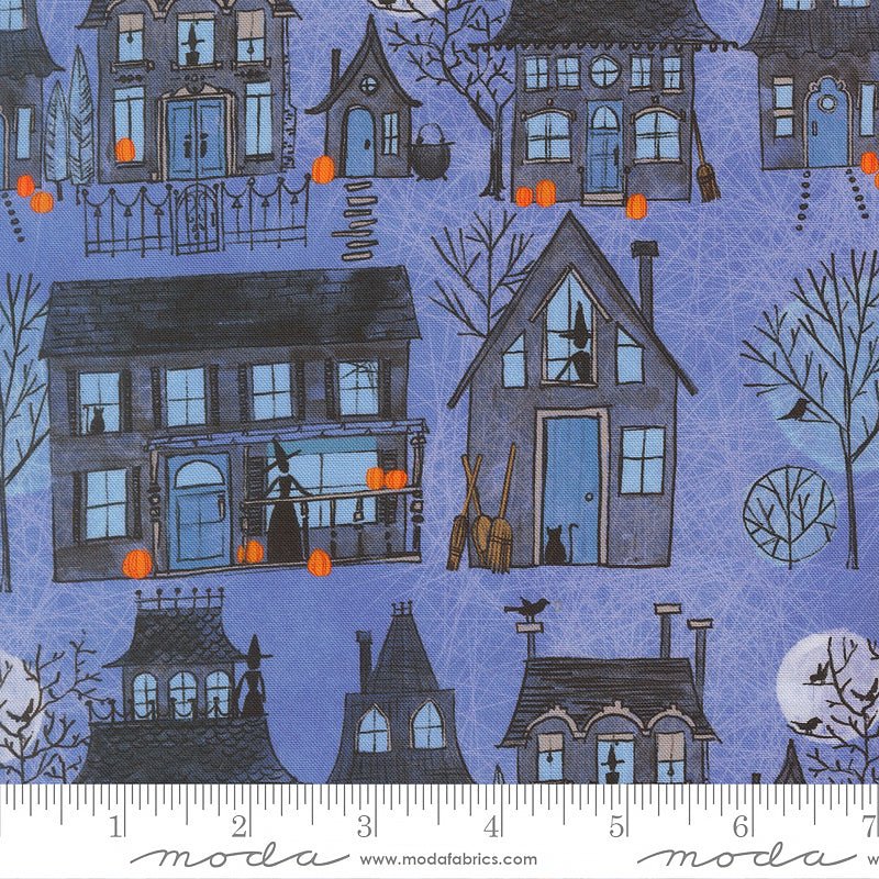 Coven Haunted Houses Dusk - Moda from Fort Worth Fabric Studio