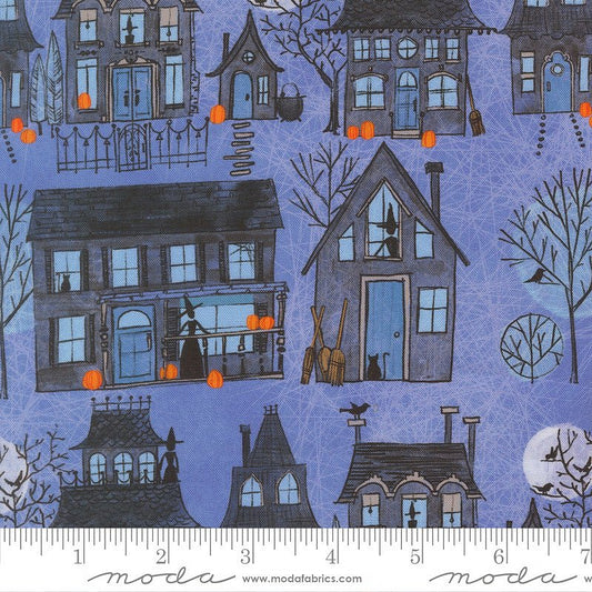 Coven Haunted Houses Dusk - Moda from Fort Worth Fabric Studio
