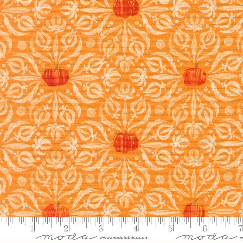 Coven Medallion Tiles Pumpkin - Moda from Fort Worth Fabric Studio