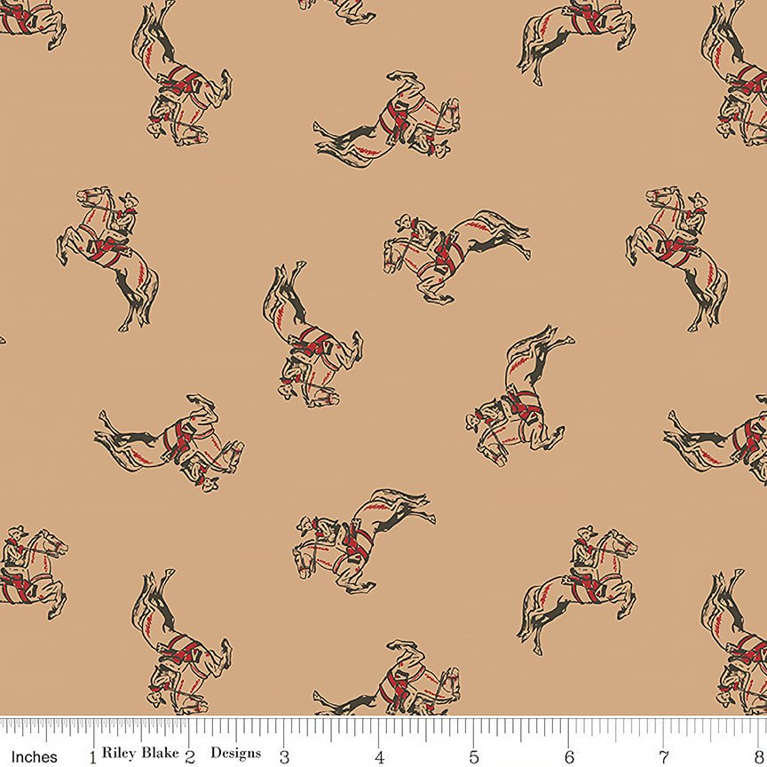 Cowboys Cowboy Tea Dye - Riley Blake from Fort Worth Fabric Studio