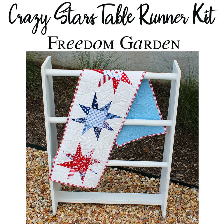 Crazy Stars Table Runner Kit with Freedom Garden from Riley Blake - Riley Blake from Fort Worth Fabric Studio