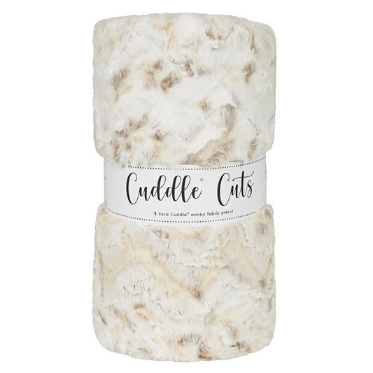 Cuddle by Shannon 2 Yard Luxe Cuddle Cut Snowy Owl Natural - Shannon Fabrics from Fort Worth Fabric Studio