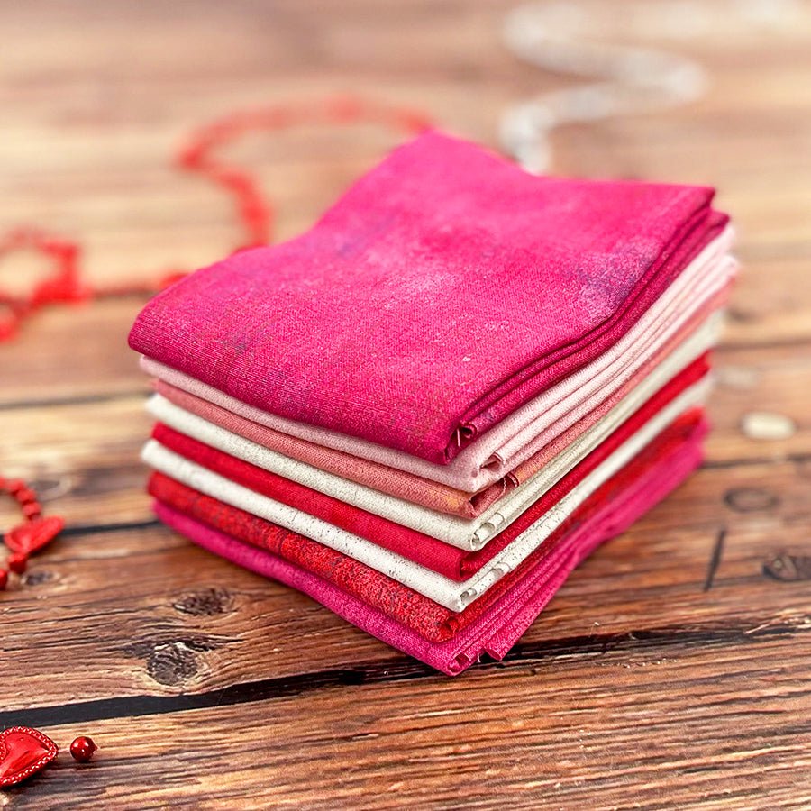 Cupid’s Kiss Mix Fat Quarter Bundle – Moda Grunge FWFS Exclusive - Moda from Fort Worth Fabric Studio