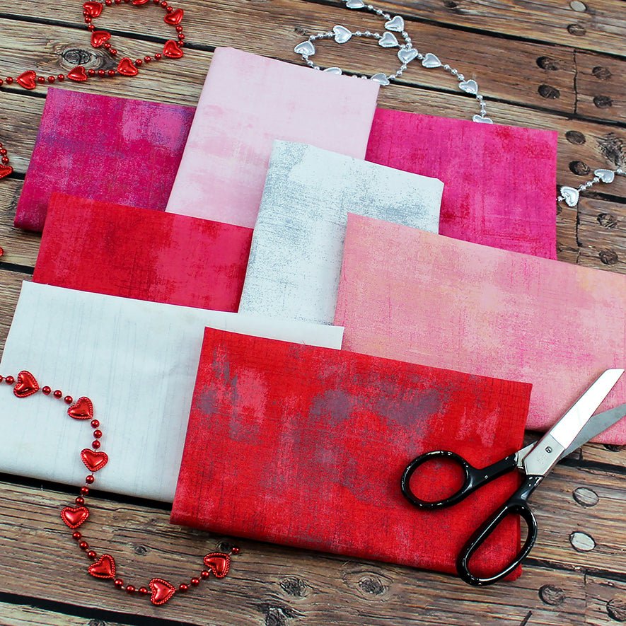 Cupid’s Kiss Mix Fat Quarter Bundle – Moda Grunge Valentine’s Fabric Fat Quarter Bundle by Moda