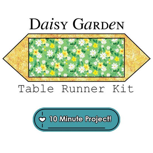 Daisy Garden 10 Minute Table Runner Kit Benartex - Riley Blake from Fort Worth Fabric Studio