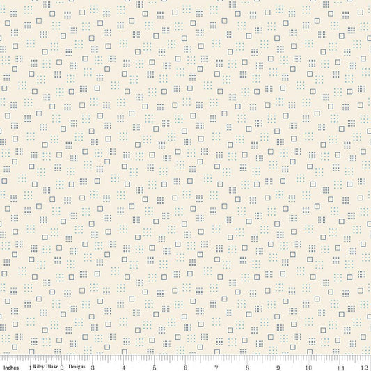 Denim & Daisy Squares Denim - Riley Blake from Fort Worth Fabric Studio