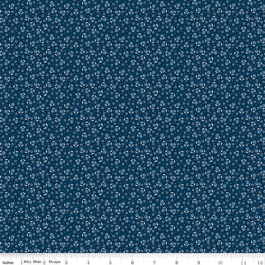 Denim & Daisy Suzanne Oxford Blue - Riley Blake from Fort Worth Fabric Studio
