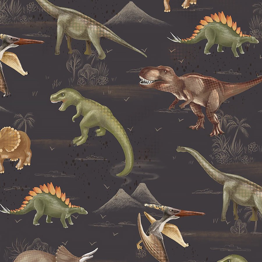 Dinosaur Trails Prehistoric Pack Brown – Remnant 19″ × 44″