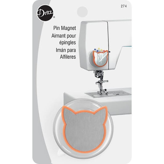 Dritz Coral Cat Pin Magnet - Dritz from Fort Worth Fabric Studio