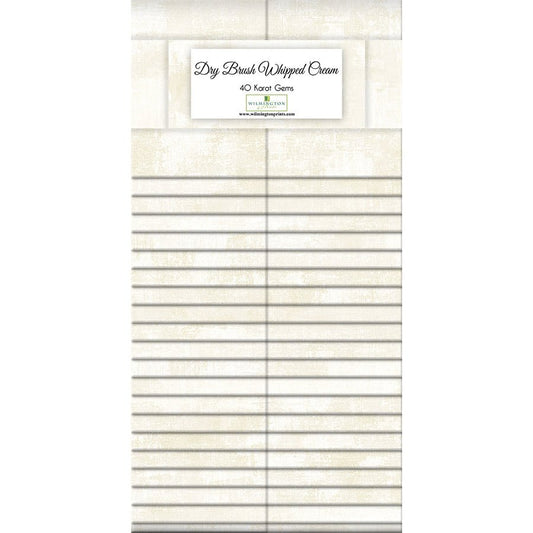 Dry Brush Whipped Cream 40 Karat Gems 2.5" Strips by Wilmington - Wilmington Prints from Fort Worth Fabric Studio