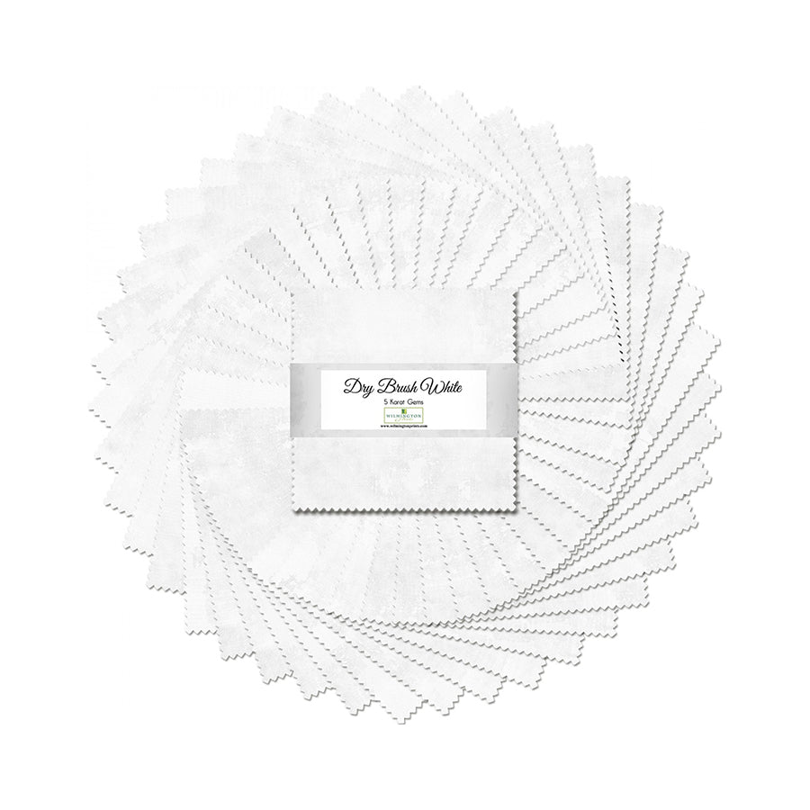 Dry Brush White 5 Karat Gems 5" Squares by Wilmington - Wilmington Prints from Fort Worth Fabric Studio