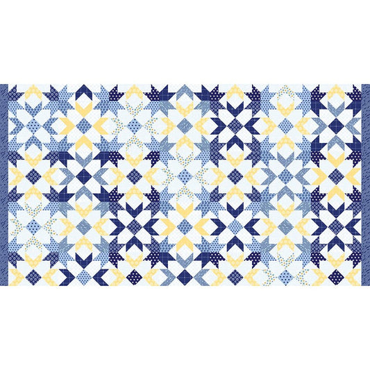 Ducks in the Rain 24" Cheater Cloth Panel Blue - Blank Quilting from Fort Worth Fabric Studio
