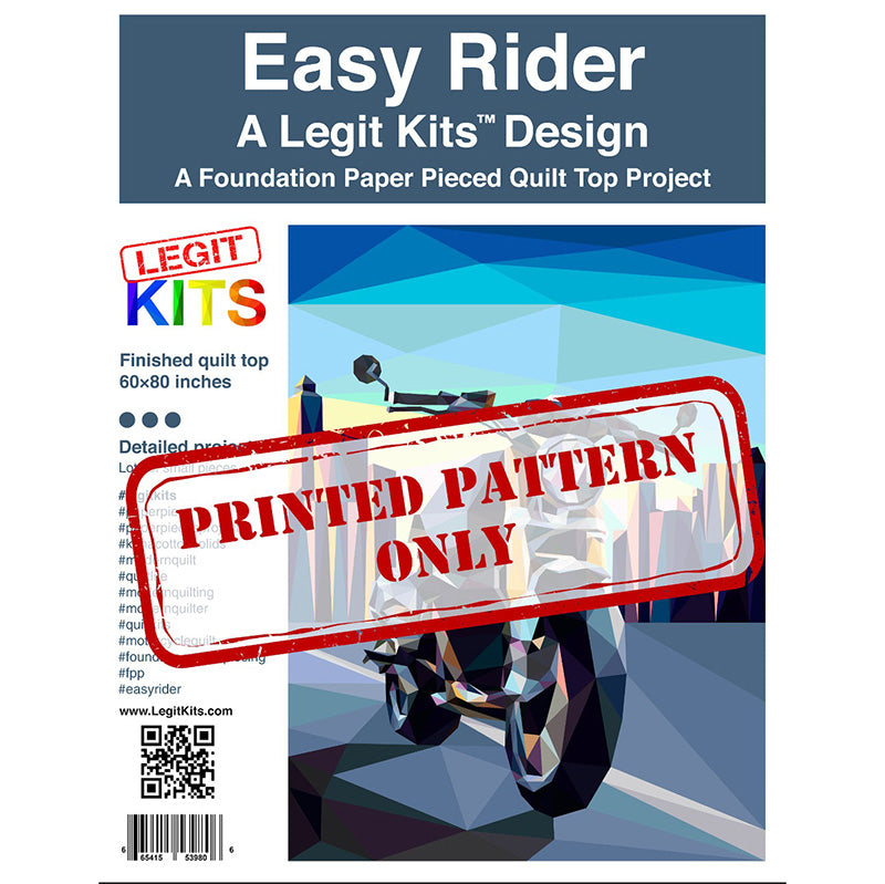 Easy Rider Foundation Paper Pieced Quilt Pattern by Legit Kits Design