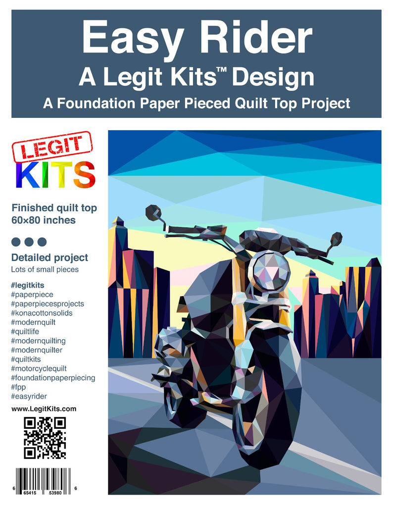 Easy Rider Foundation Paper Pieced Quilt Pattern by Legit Kits Design