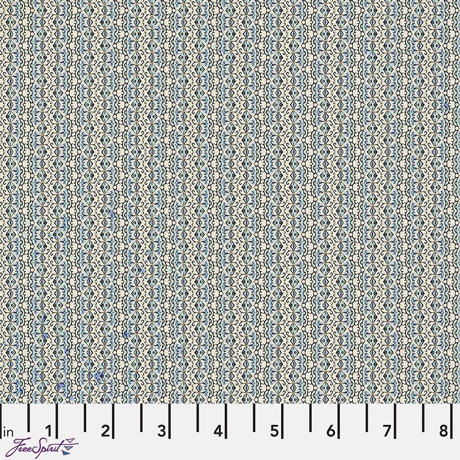 Eclectic Elements Palette - Blue Tiny Print Blue – Remnant 15″ × 44″