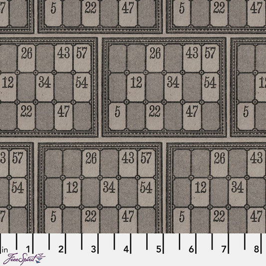 Eclectic Elements Palette - Charcoal Numbers Charcoal - Free Spirit from Fort Worth Fabric Studio
