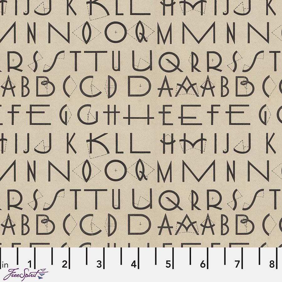 Eclectic Elements Palette - Charcoal Typography Charcoal - Free Spirit from Fort Worth Fabric Studio