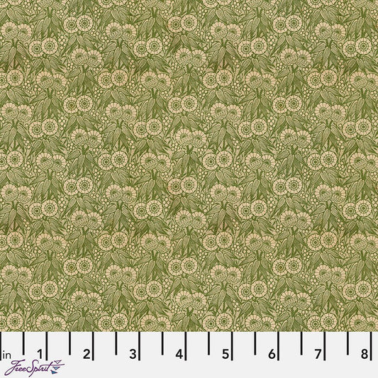 Eclectic Elements Palette - Green Tiny Print Green - Free Spirit from Fort Worth Fabric Studio