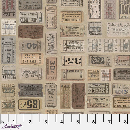 Eclectic Elements Palette - Neutral Tickets Neutral - Free Spirit from Fort Worth Fabric Studio