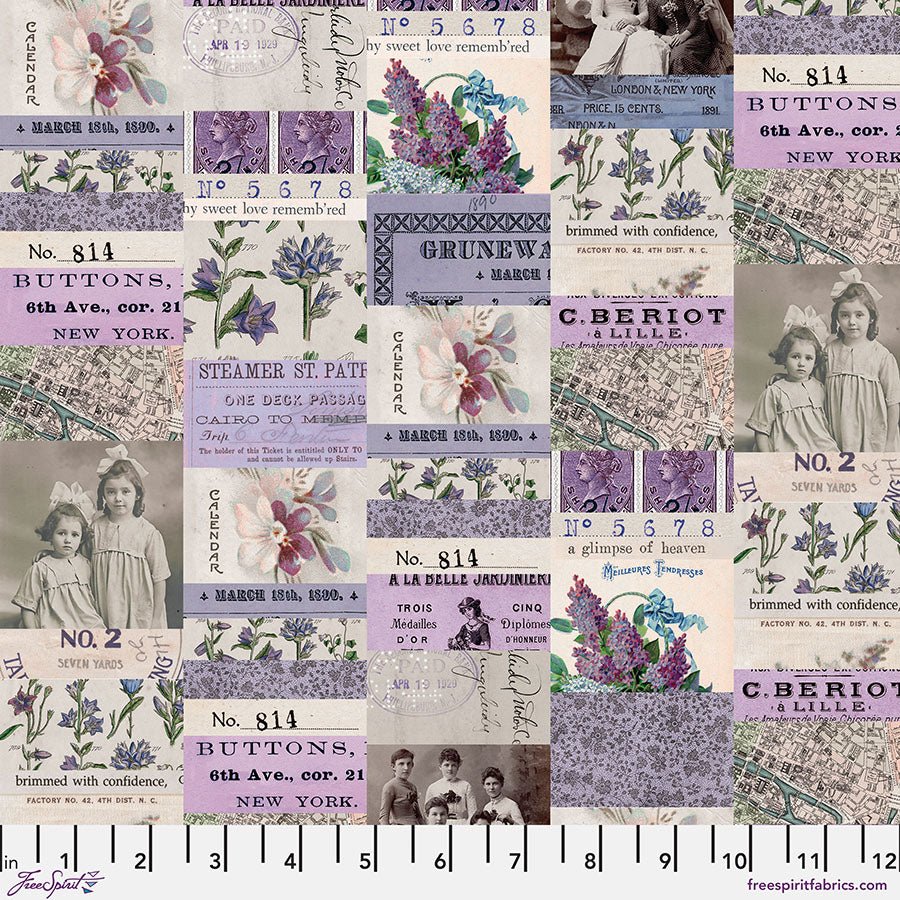 Eclectic Elements Palette - Purple Collage Purple – Remnant 10″ × 44″