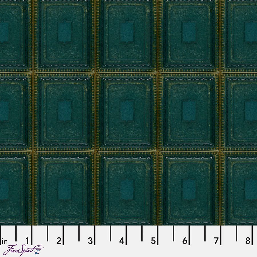 Eclectic Elements Palette - Teal Tiles Teal - Free Spirit from Fort Worth Fabric Studio