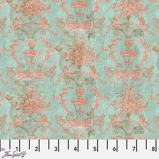 Eclectic Elements Palette - Teal Wallpapers Teal - Free Spirit from Fort Worth Fabric Studio