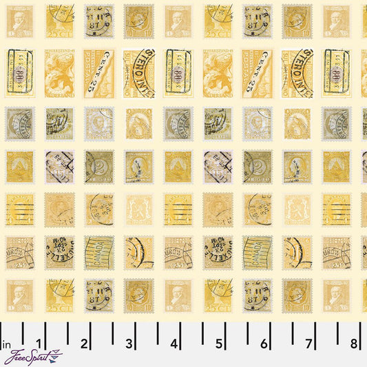 Eclectic Elements Palette - Yellow Stamps Yellow - Free Spirit from Fort Worth Fabric Studio