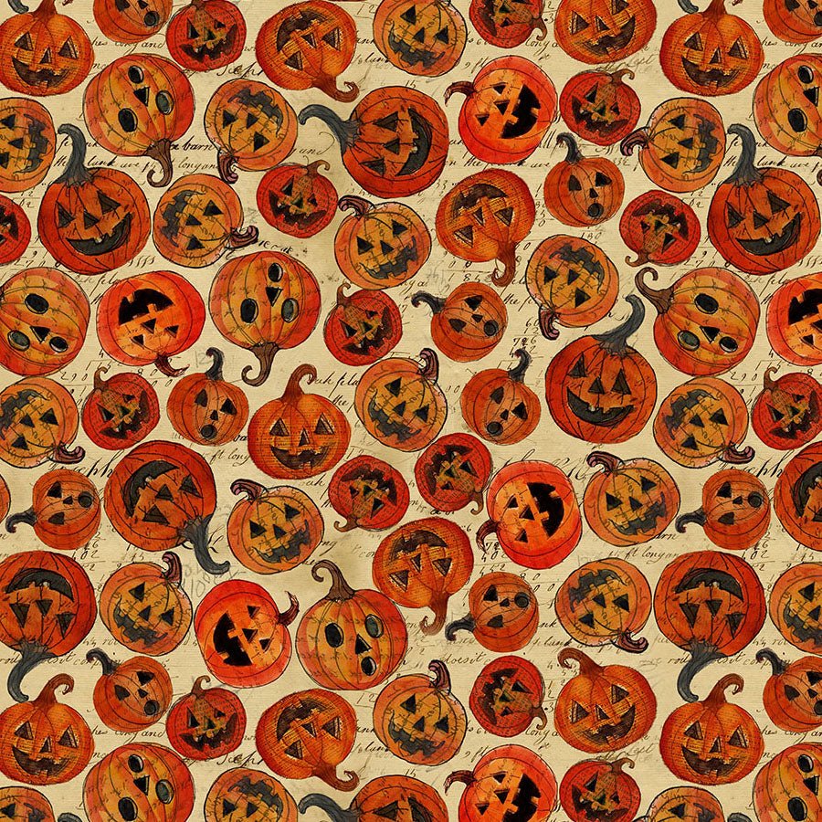 Emerald Hollow Pumpkins Light Butter - Clothworks from Fort Worth Fabric Studio