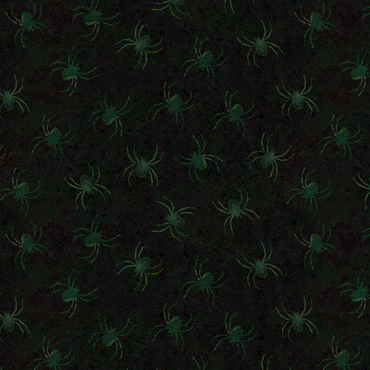 Emerald Hollow Spiders Emerald - Clothworks from Fort Worth Fabric Studio